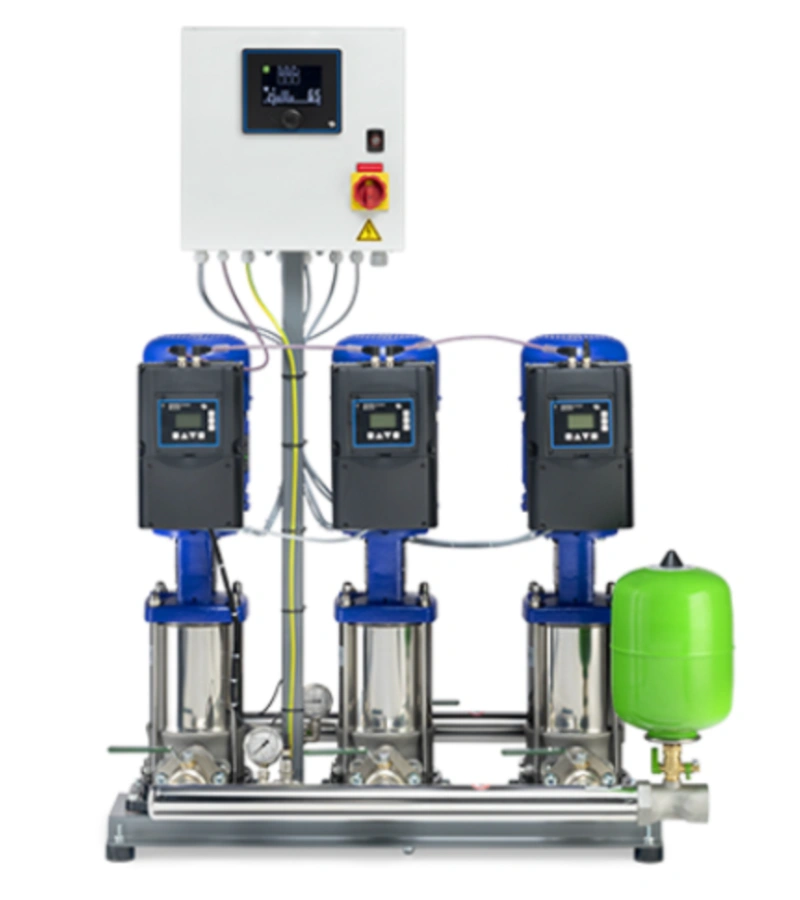 Booster pump system repair for industrial water pressure management